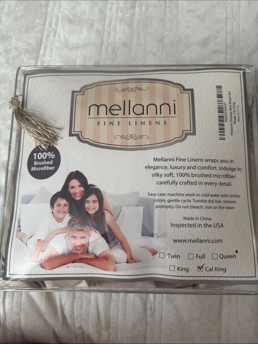 California King Tan/Beige Brushed Microfiber Sheet Set